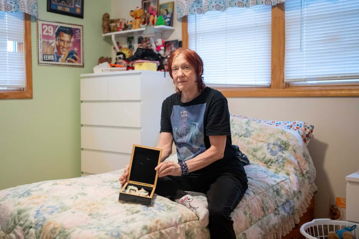 a woman on her bed in a Community Home