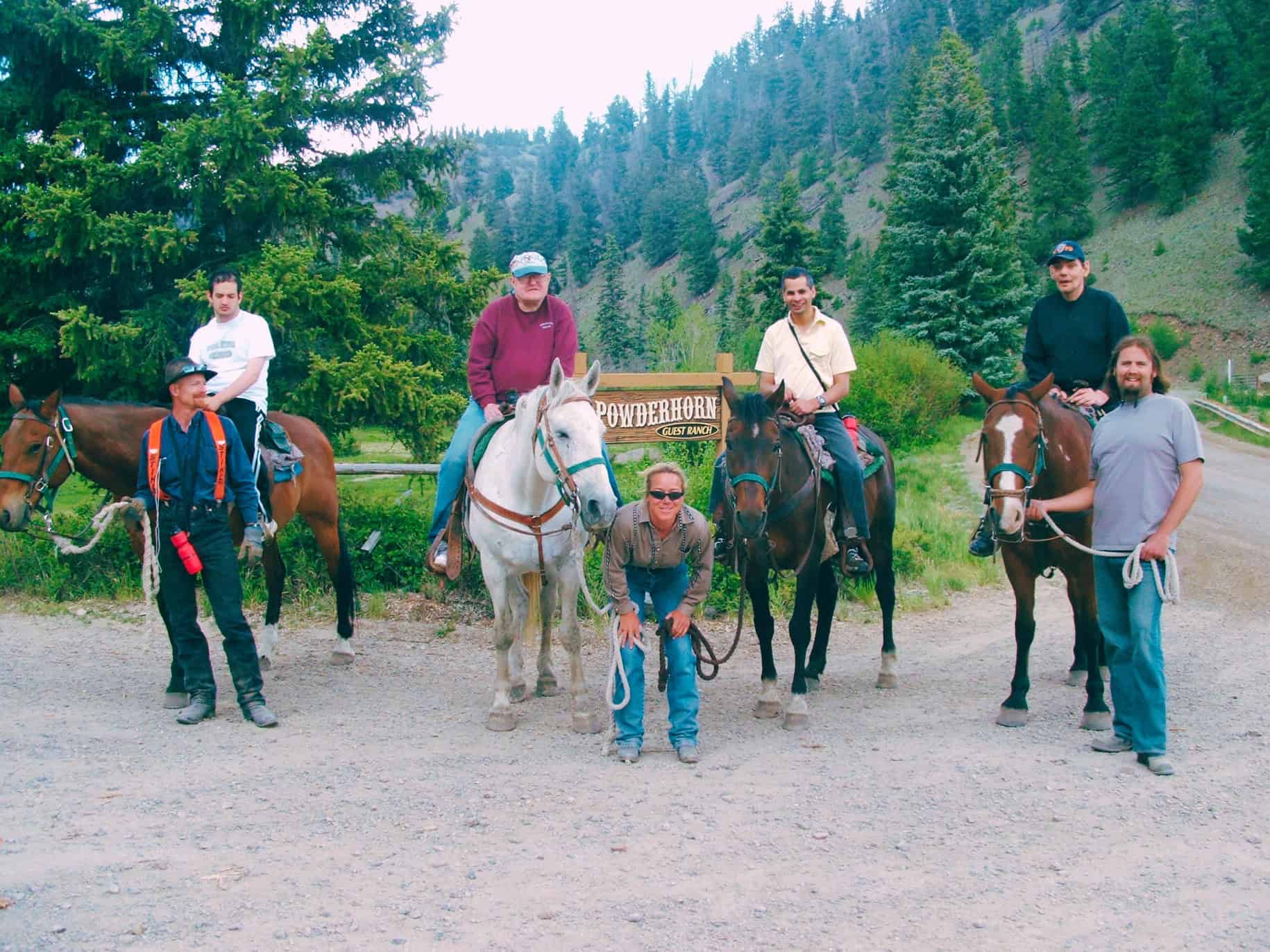 A group of people on horseback in Colorado