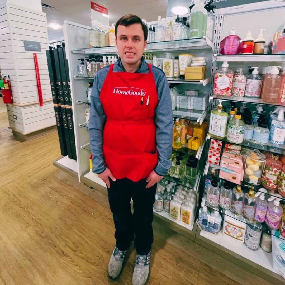 Young man working at Home Goods