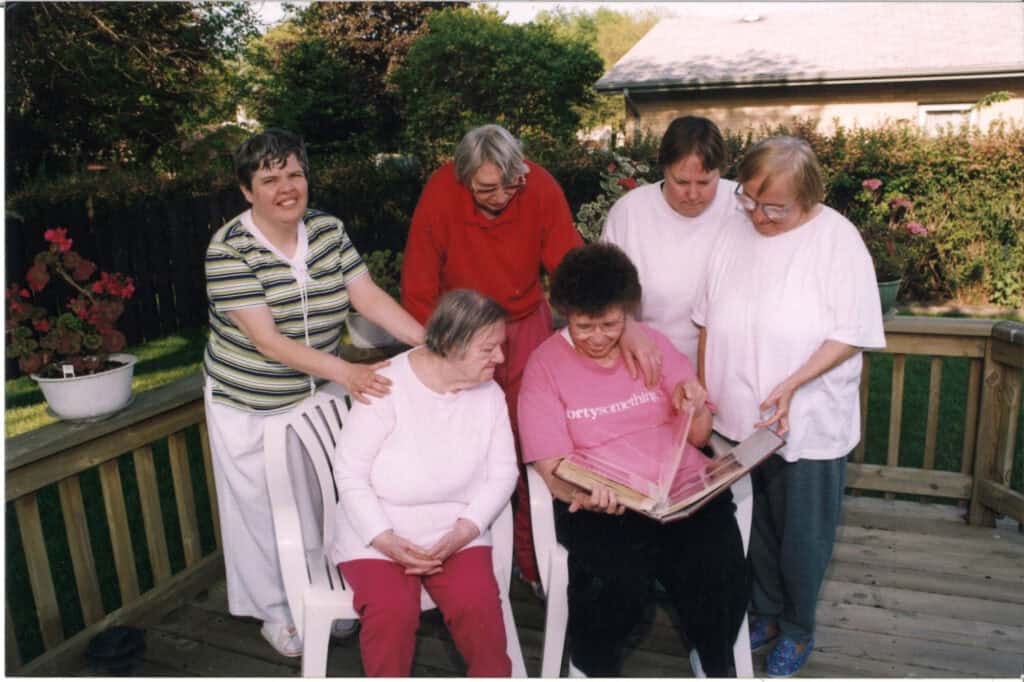 Group of people on a porch